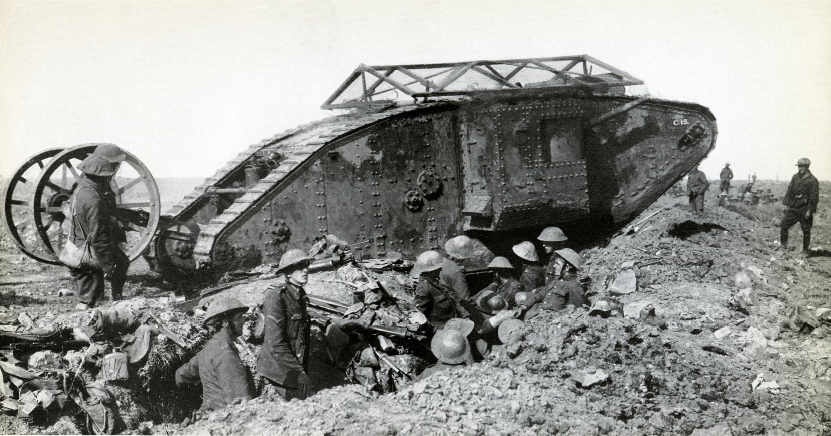 A tank entering battle.