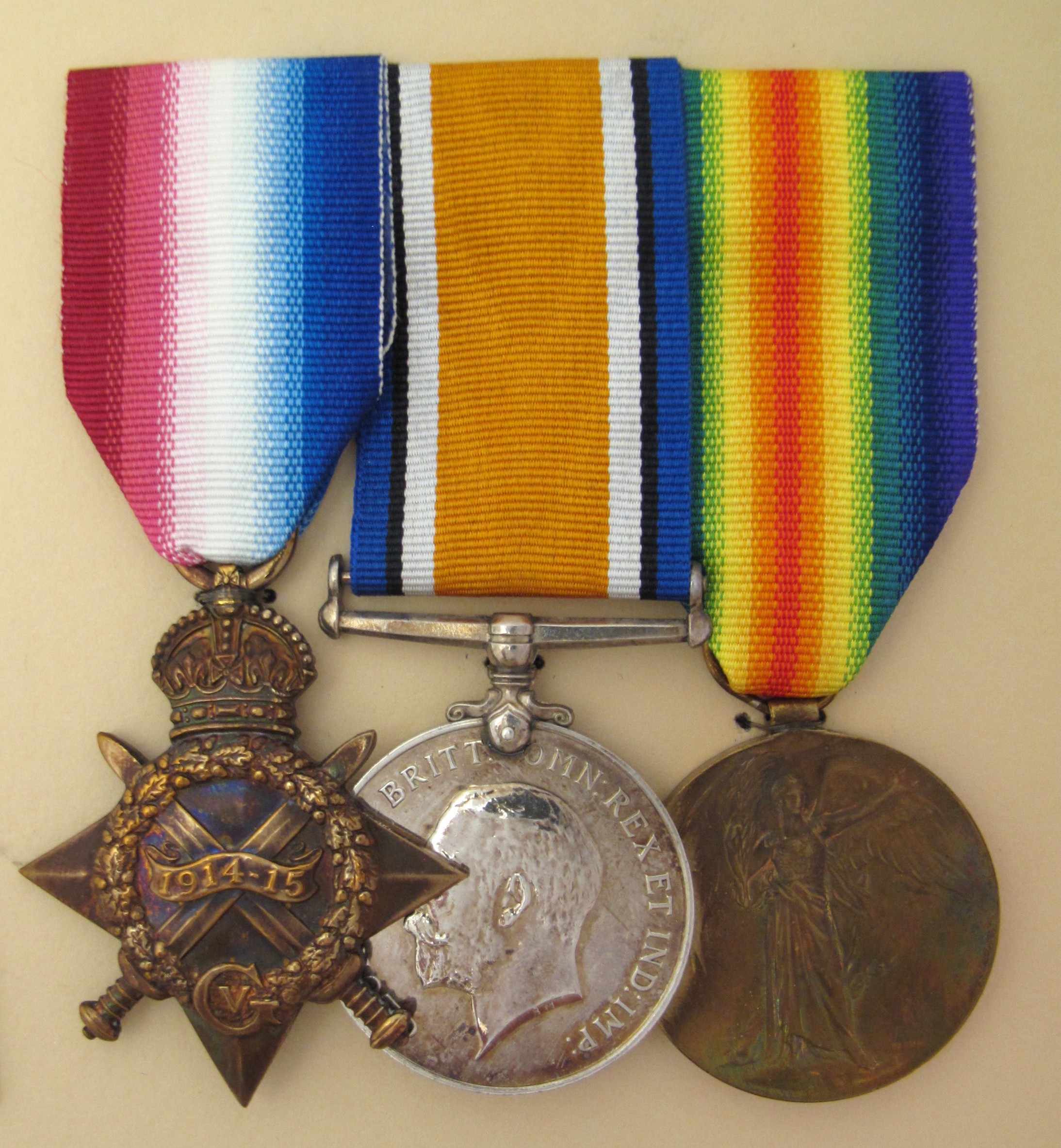 Three medals Albert attained for his service.