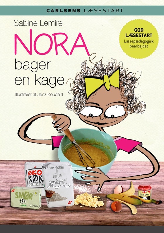 Nora bager en kage