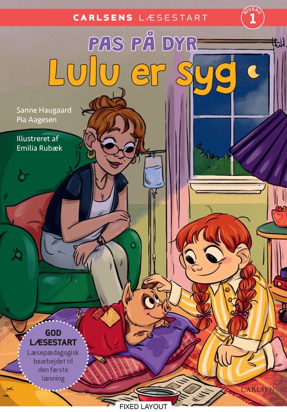 Carlsens læsestart: Pas på dyr: Lulu er syg (e-bog) af Sanne Haugaard