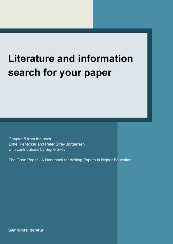 Literature and information search for your paper (e-bog) af Lotte Rienecker