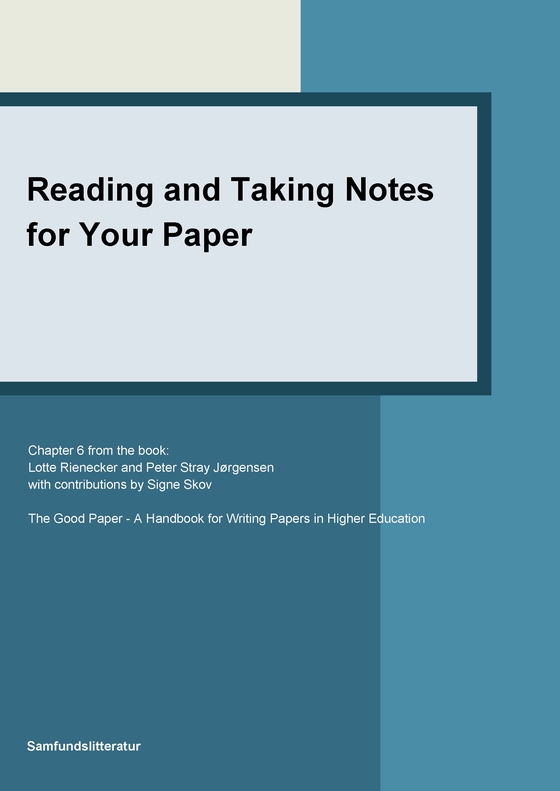 Reading and taking notes for your paper (e-bog) af Lotte Rienecker
