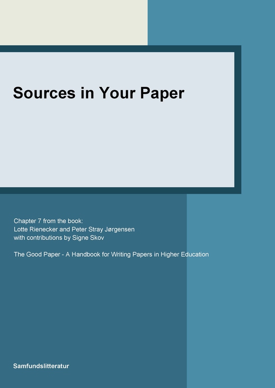 Sources in your paper (e-bog) af Lotte Rienecker