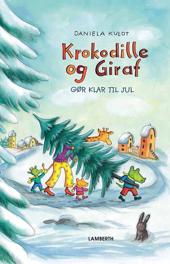 Krokodille og giraf gør klar til jul