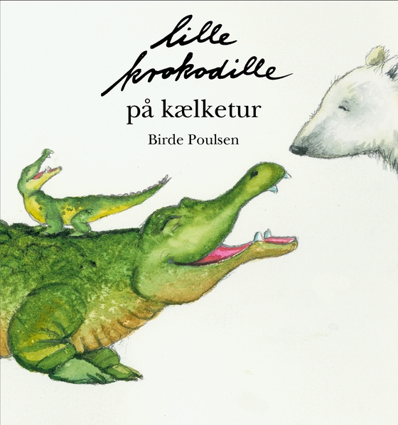 Lille krokodille på kælketur