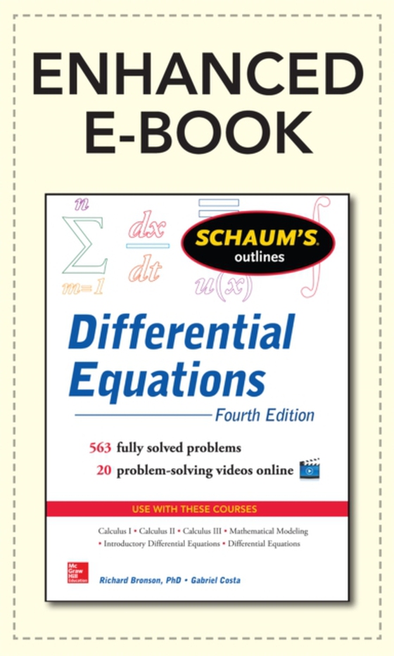 Schaum's Outline of Differential Equations, 4th Edition (e-bog) af Costa, Gabriel B.