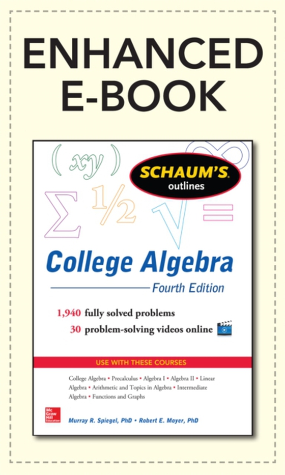 Schaum's Outline of College Algebra, Fourth Edition (e-bog) af Moyer, Robert E.