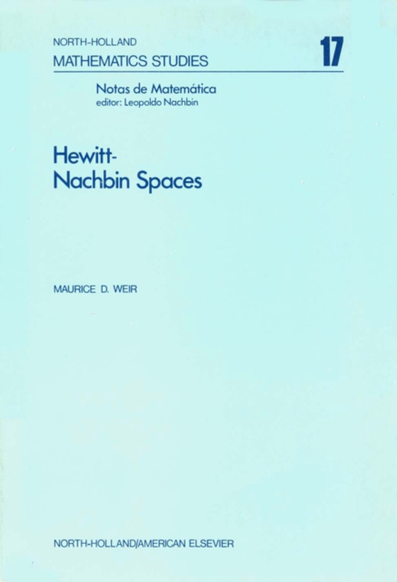 Hewitt-Nachbin Spaces (e-bog) af -