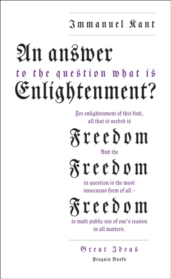 Answer to the Question: 'What is Enlightenment?' (e-bog) af Kant, Immanuel