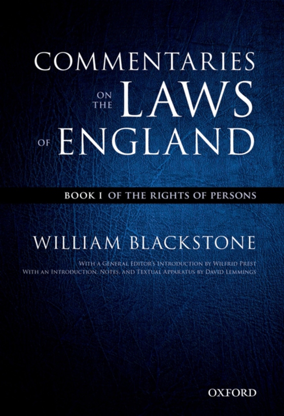 Oxford Edition of Blackstone's: Commentaries on the Laws of England