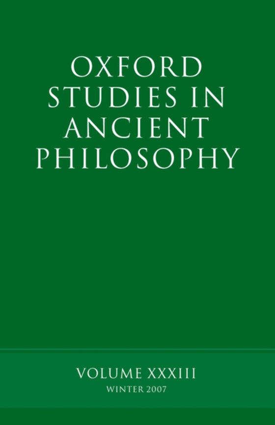 Oxford Studies in Ancient Philosophy XXXIII (e-bog) af -