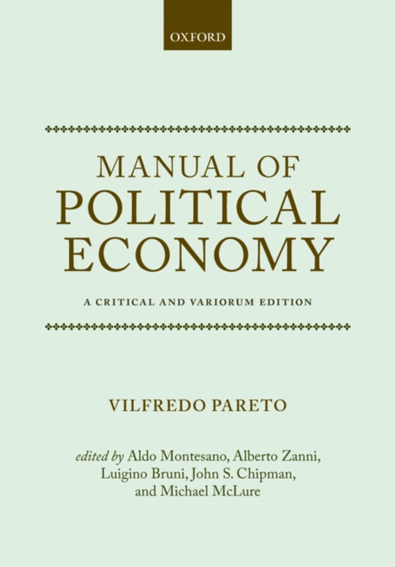 Manual of Political Economy (e-bog) af Pareto, Vilfredo