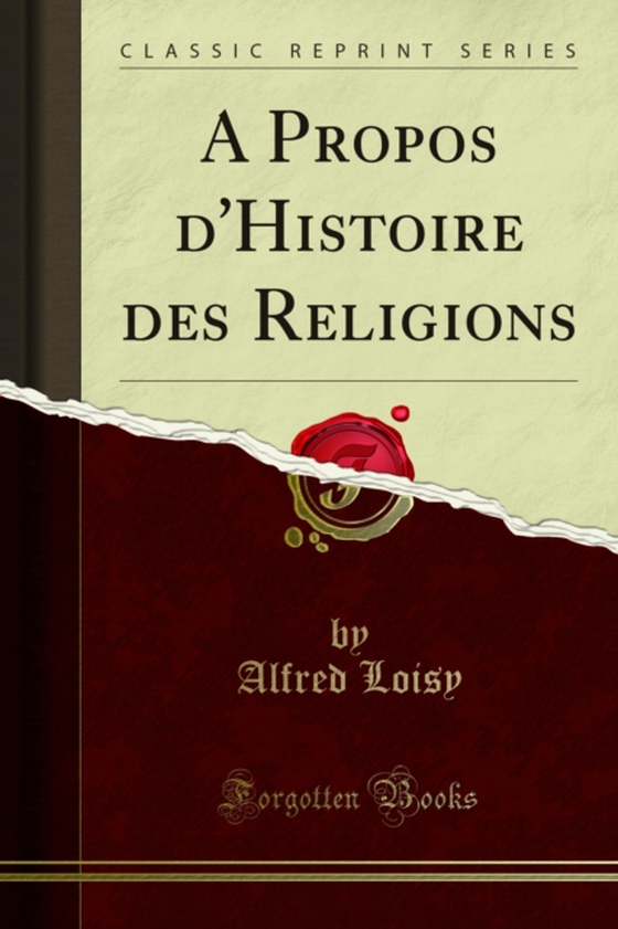 A Propos d'Histoire des Religions