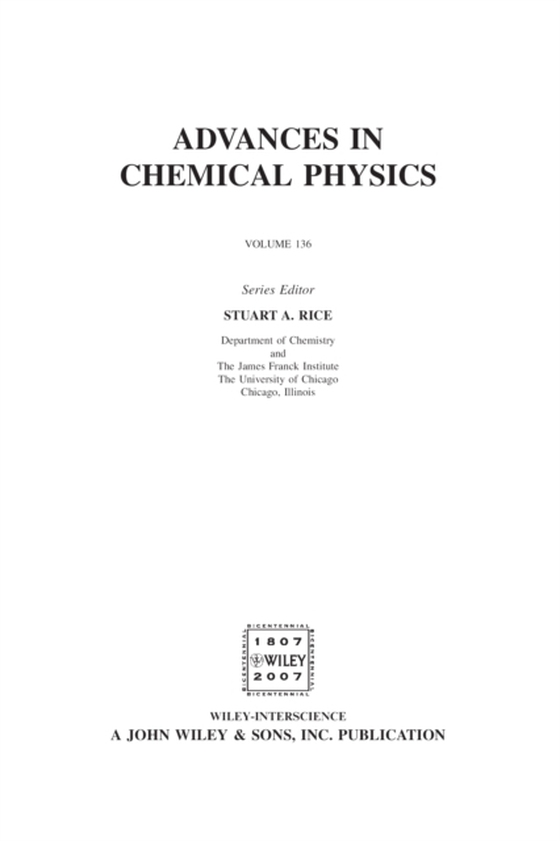 Advances in Chemical Physics, Volume 136