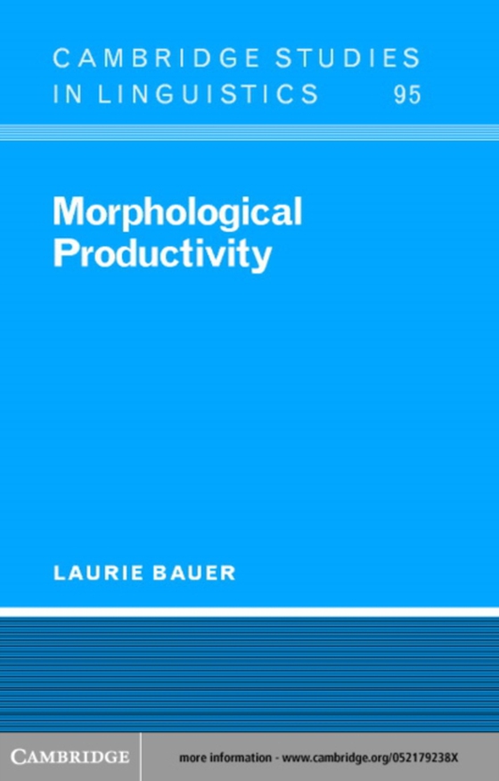 Morphological Productivity (e-bog) af Bauer, Laurie