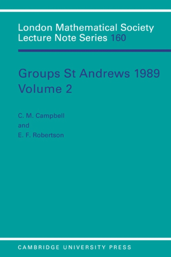 Groups St Andrews 1989: Volume 2