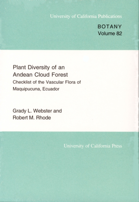 Plant Diversity of an Andean Cloud Forest (e-bog) af Rhode, Robert