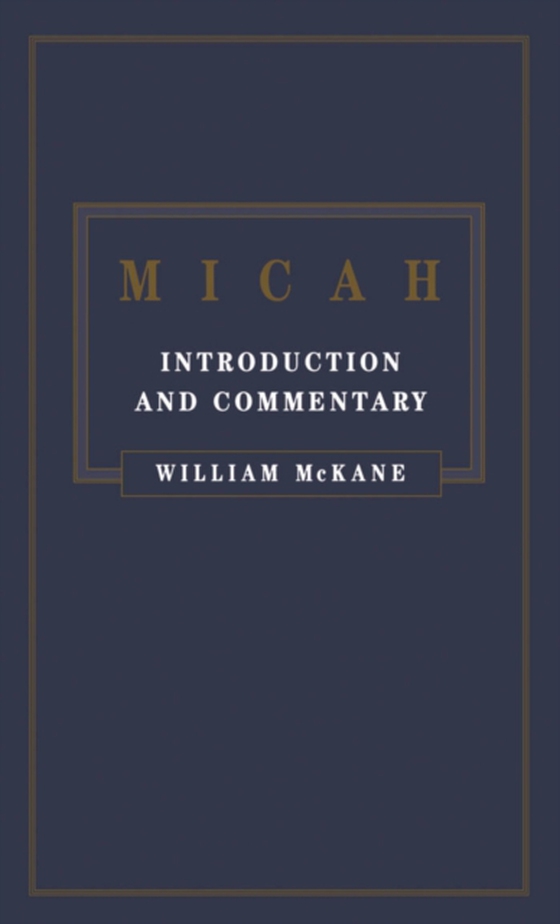 Micah (e-bog) af William McKane, McKane