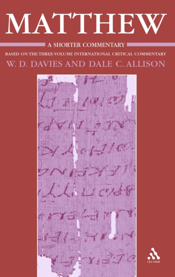 Matthew (e-bog) af Dale C. Allison, Jr., Allison, Jr.