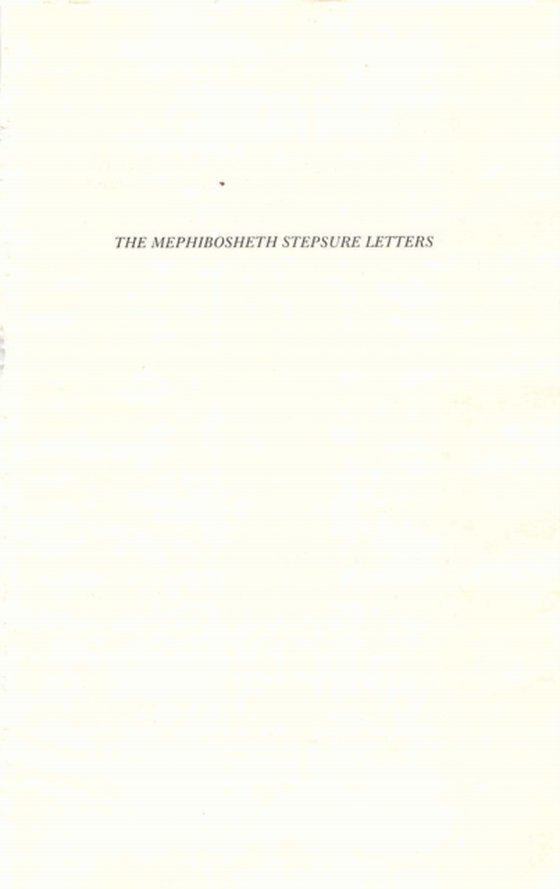 Mephibosheth Stepsure Letters (e-bog) af McCulloch, Thomas