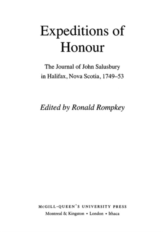 Expeditions of Honour (e-bog) af Rompkey, Ronald