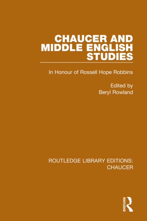 Chaucer and Middle English Studies (e-bog) af -