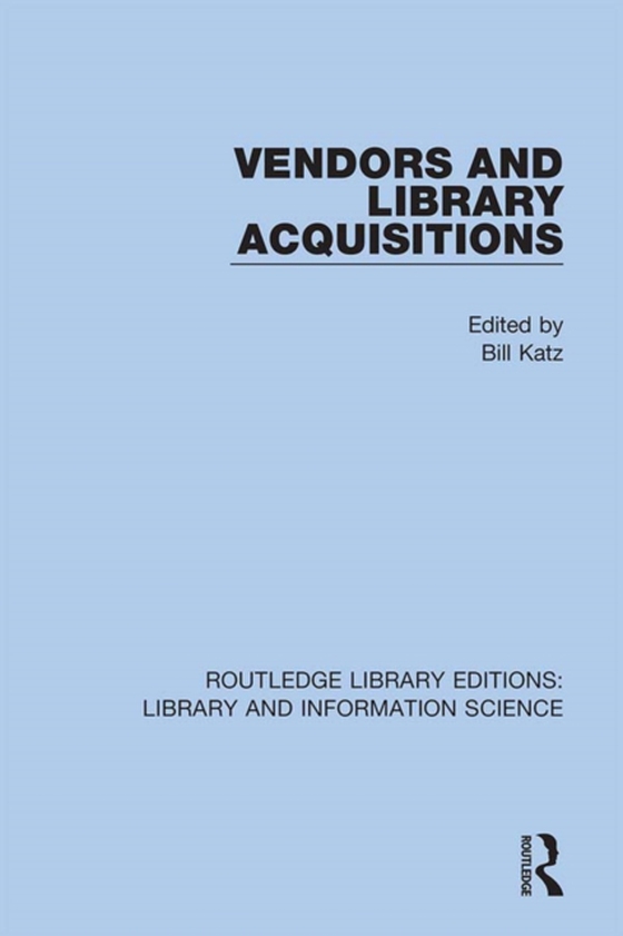 Vendors and Library Acquisitions