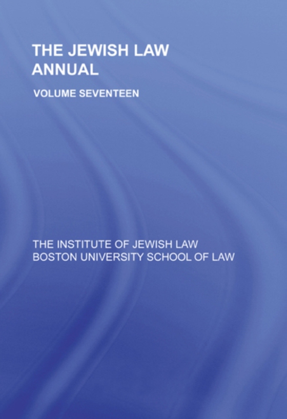 Jewish Law Annual Volume 17 (e-bog) af -