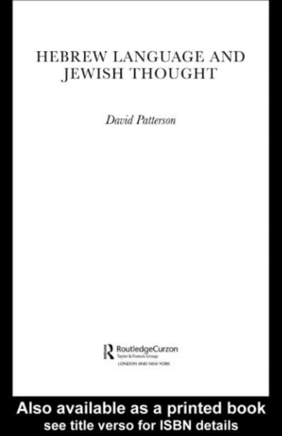 Hebrew Language and Jewish Thought (e-bog) af Patterson, David