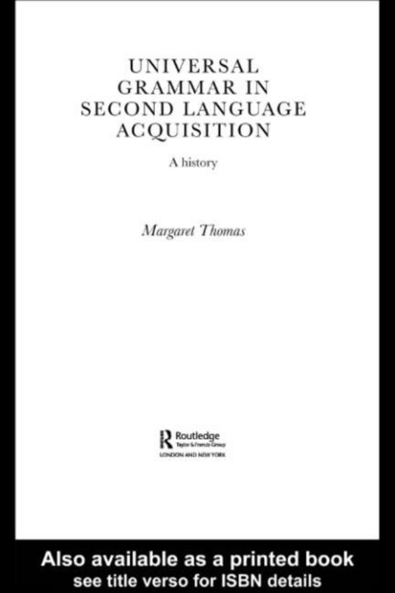 Universal Grammar in Second-Language Acquisition (e-bog) af Thomas, Margaret