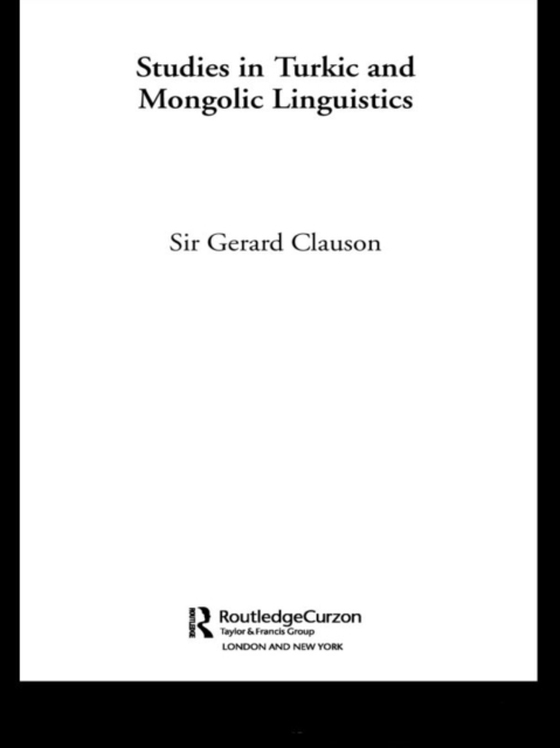 Studies in Turkic and Mongolic Linguistics (e-bog) af Clauson, Gerard