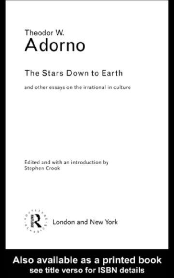 Stars Down to Earth (e-bog) af Adorno, Theodor