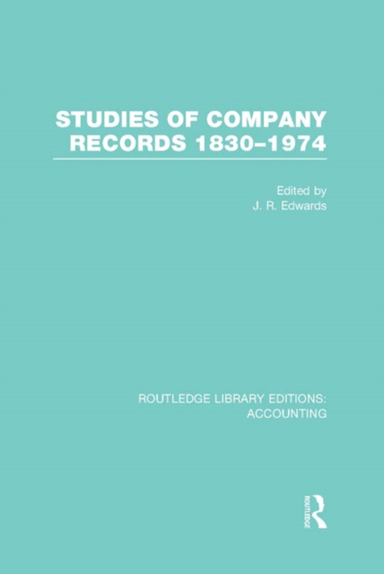 Studies of Company Records (RLE Accounting) (e-bog) af -