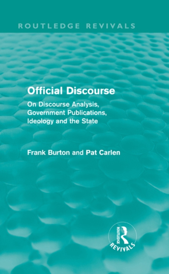 Official Discourse (Routledge Revivals) (e-bog) af Carlen, Pat