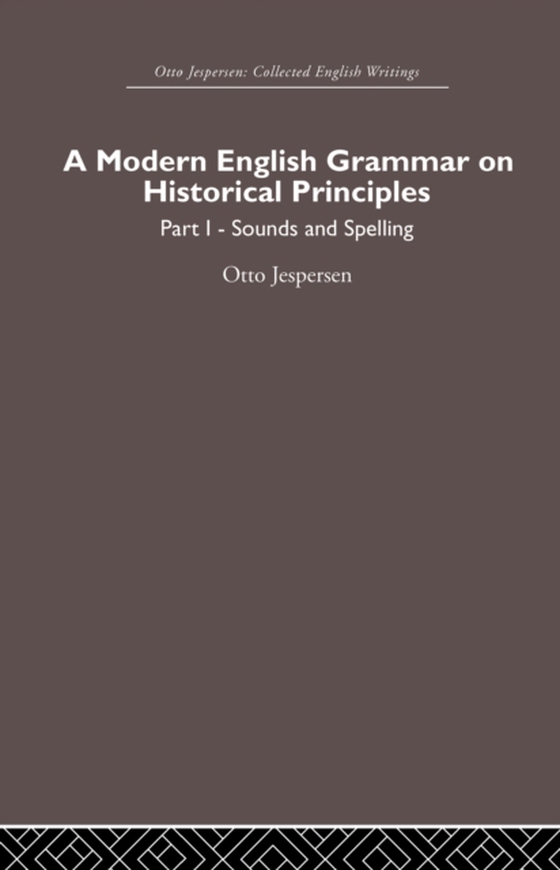 Modern English Grammar on Historical Principles