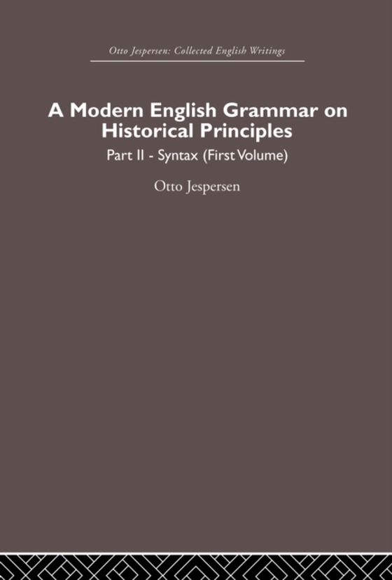 Modern English Grammar on Historical Principles