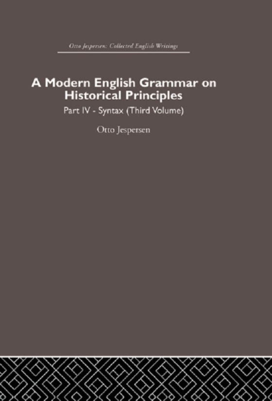 Modern English Grammar on Historical Principles