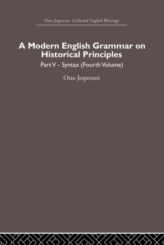 Modern English Grammar on Historical Principles