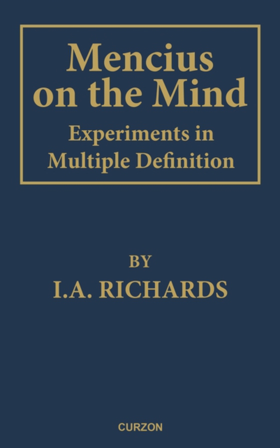 Mencius on the Mind (e-bog) af Richards, I. A.