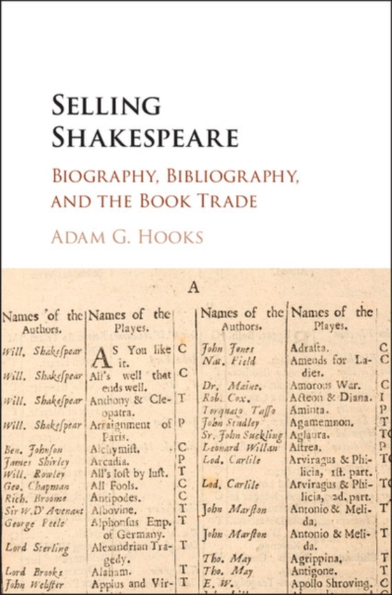 Selling Shakespeare (e-bog) af Hooks, Adam G.