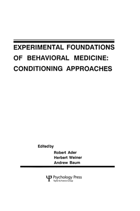 Experimental Foundations of Behavioral Medicines (e-bog) af -