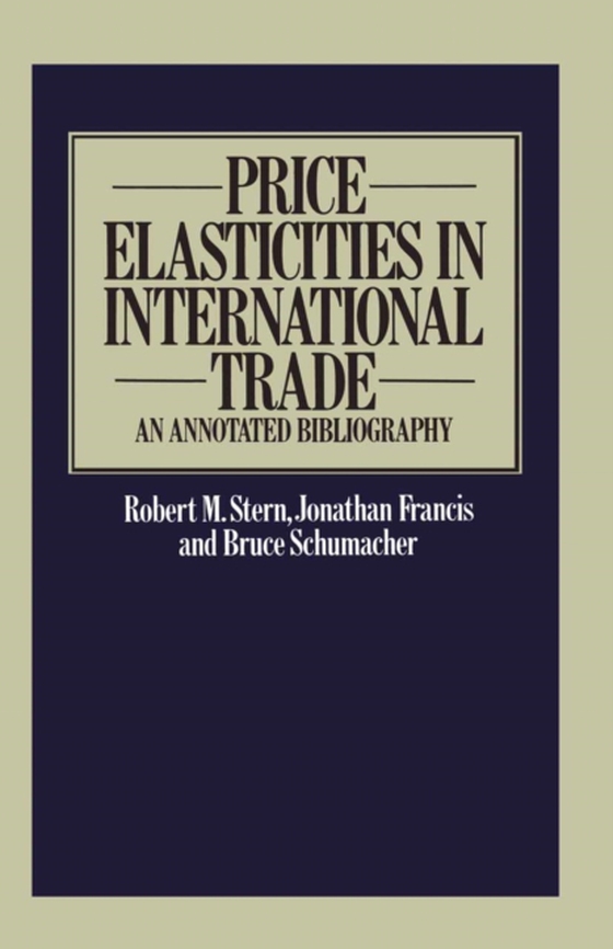 Price Elasticities in International Trade (e-bog) af -