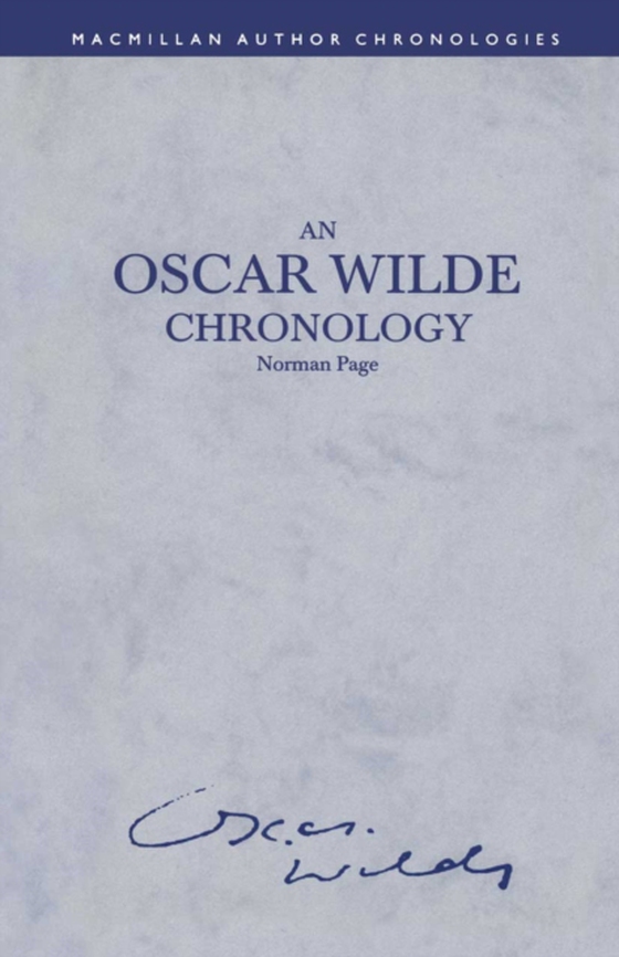 Oscar Wilde Chronology