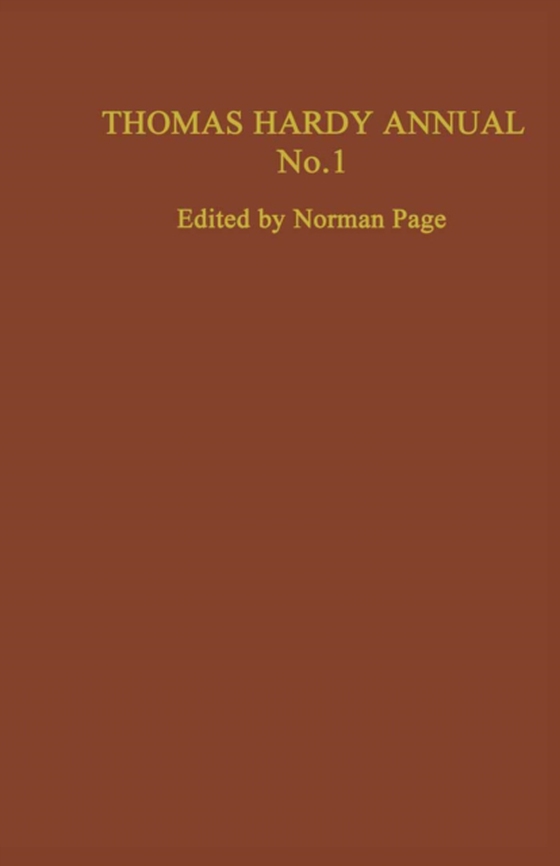 Thomas Hardy Annual No. 1 (e-bog) af Page, Norman