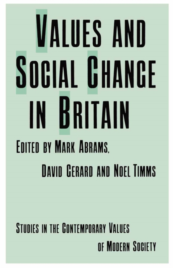 Values and Social Change in Britain