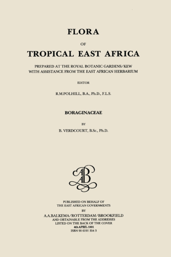 Flora of Tropical East Africa - Boraginaceae (1991) (e-bog) af Verdcourt, Bernard