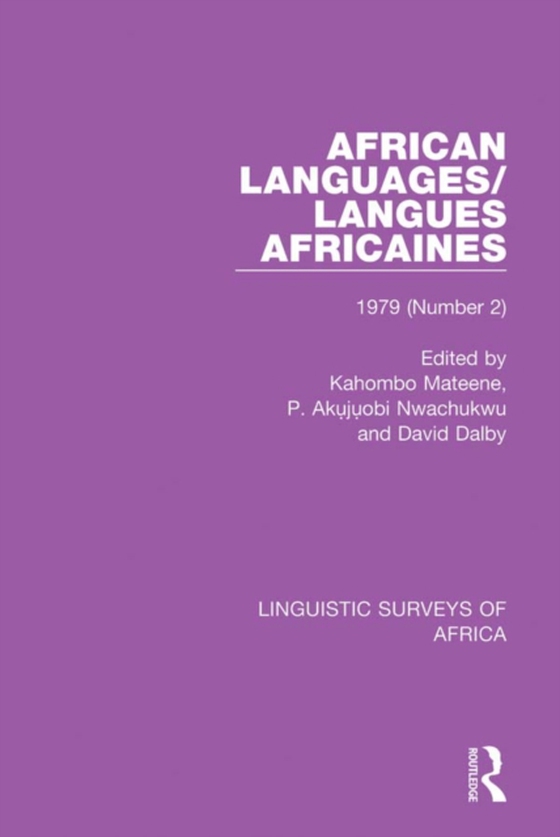 African Languages/Langues Africaines (e-bog) af -