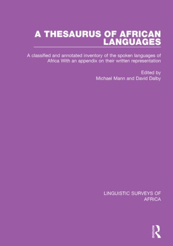 Thesaurus of African Languages (e-bog) af -