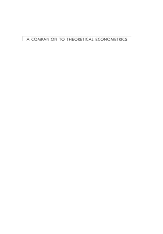 Companion to Theoretical Econometrics (e-bog) af -