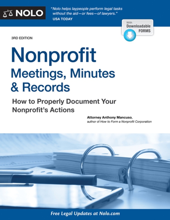 Nonprofit Meetings, Minutes & Records (e-bog) af Mancuso, Anthony